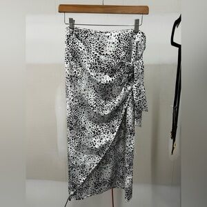 Nine West Black and White Asymmetrical Skirt